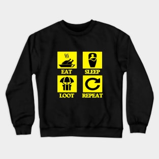 PUBG - Eat sleep loot repeat - Chicken winner Crewneck Sweatshirt